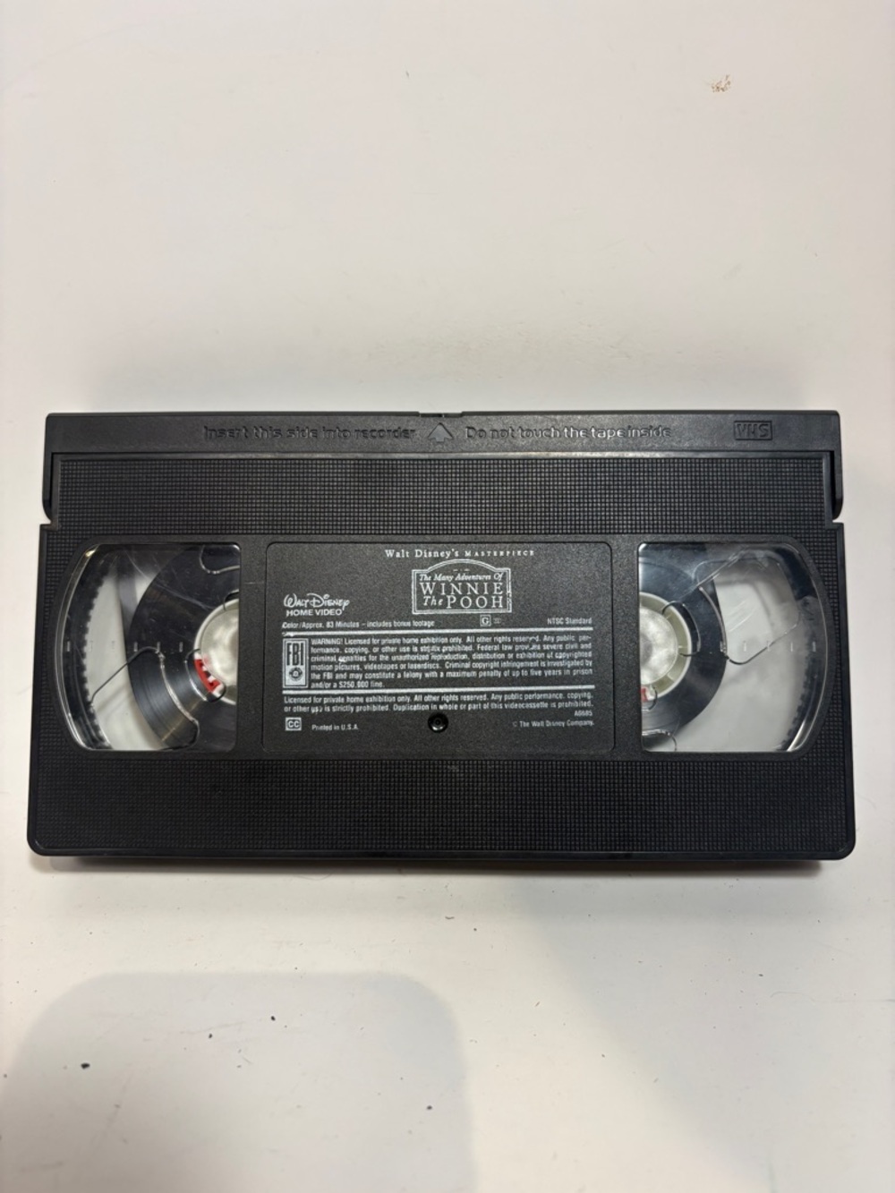 The Many Adventures Of Winnie The Pooh Vhs No Case